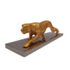 Leopard Dekofigur Gold – moderne Figur