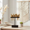 Vögel Dekofigur Gold 5er Set – moderne Figur 25 cm