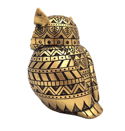 Eule Dekofigur Gold 14 cm – Symbol der Weisheit