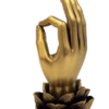 Mudra OM Dekofigur Gold 21 cm – Meditation Figur