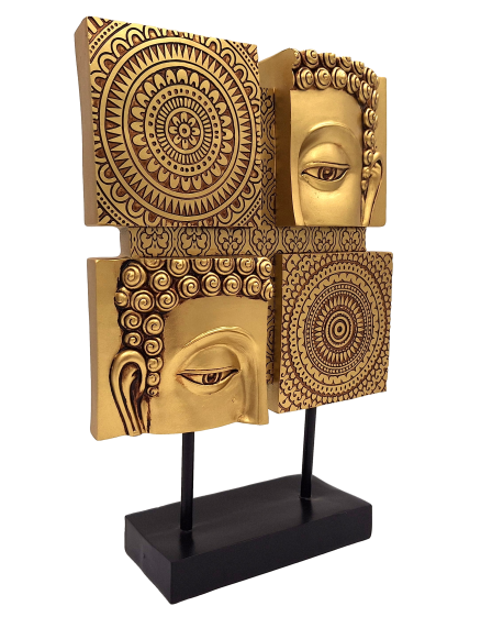 Mandala Dekofigur Gold 34 cm – spirituelle Figur