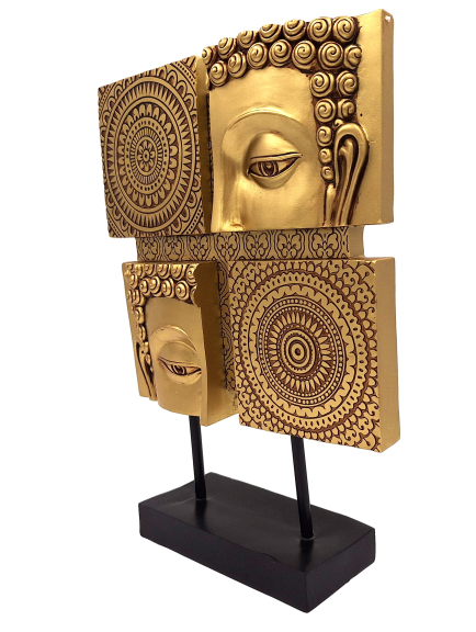 Mandala Dekofigur Gold 34 cm – spirituelle Figur
