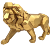 Löwe Dekofigur Gold 43 cm – große moderne Figur