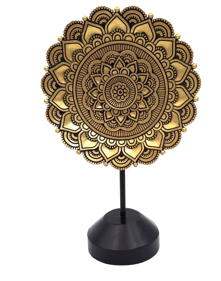 Mandala Dekofigur Gold 35 cm – buddhistische Figur