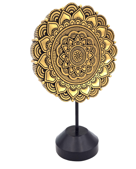 Mandala Dekofigur Gold 35 cm – buddhistische Figur