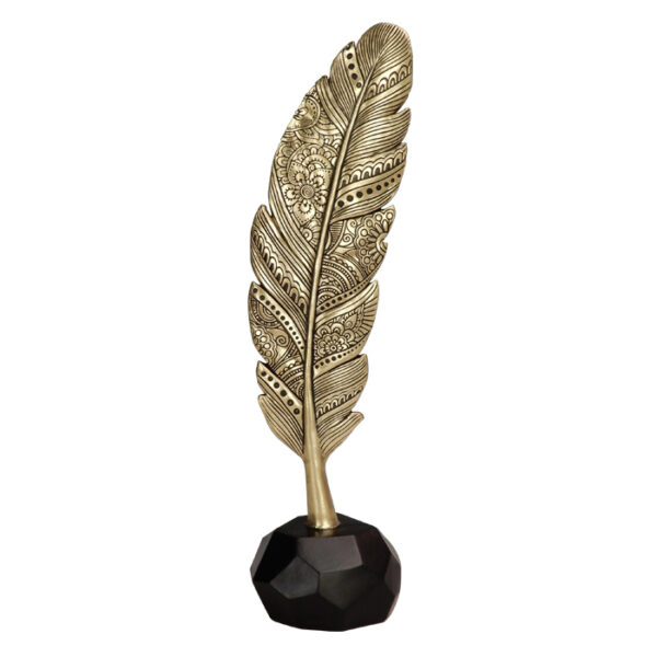 Deko Feder Gold 30 cm – moderne Figur