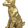 Hund Dekofigur Gold DOG2 – moderne Figur 26 cm