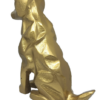 Hund Dekofigur Gold DOG2 – moderne Figur 26 cm