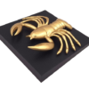 Krebs Dekofigur Gold CAN2 – moderne Figur 29 cm