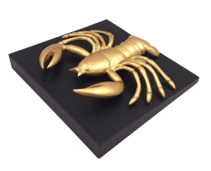 Krebs Dekofigur Gold CAN2 – moderne Figur 29 cm