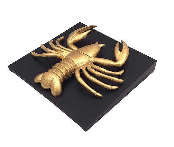 Krebs Dekofigur Gold CAN2 – moderne Figur 29 cm