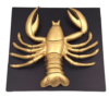 Krebs Dekofigur Gold CAN2 – moderne Figur 29 cm