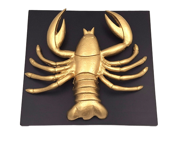 Krebs Dekofigur Gold CAN2 – moderne Figur 29 cm