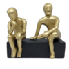 Zwillinge Dekofigur Gold GEM2 – moderne Figur 18 cm