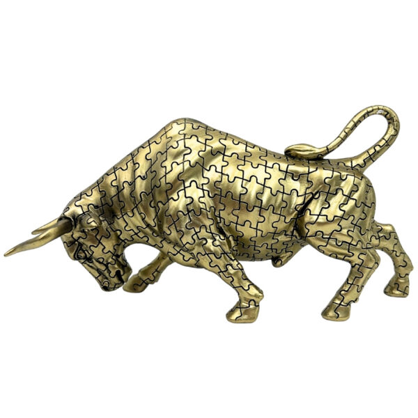 Dekofigur Stier Gold –  stilvolle Dekofigur
