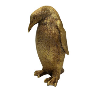 Dekofigur Goldener Pinguin Höhe 20,5 cm - moderne Inneneinrichtung 3989FJZ
