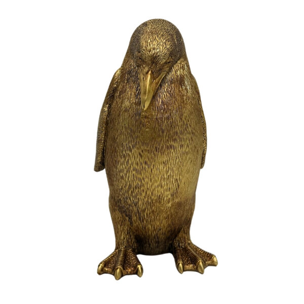 Dekofigur Goldener Pinguin Höhe 20,5 cm - moderne Inneneinrichtung 3989FJZ