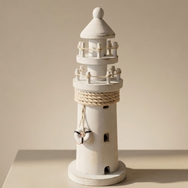 Holz-Leuchtturm – Maritime Dekoration – 25 cm - DT2509