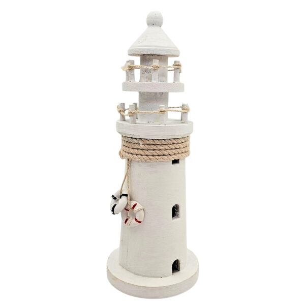 Holz-Leuchtturm – Maritime Dekoration – 25 cm - DT2509