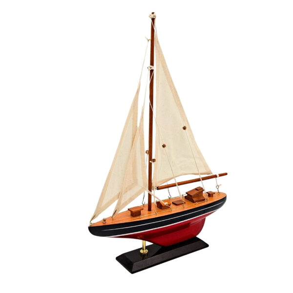 Holzmodell Segelyacht – stilvolle maritime Deko aus Holz 30x42 cm