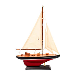 Holzmodell Segelyacht – stilvolle maritime Deko aus Holz 30x42 cm