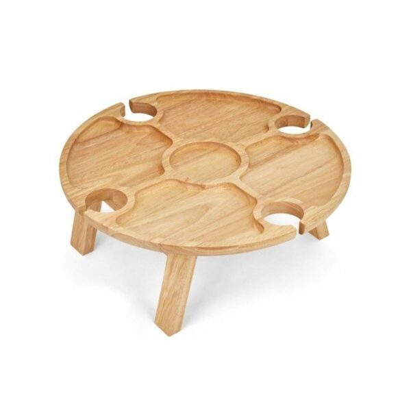 Snacktablett Livoo MES150 rund aus Holz