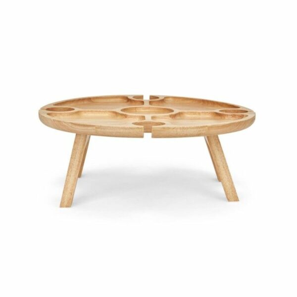 Snacktablett Livoo MES150 rund aus Holz