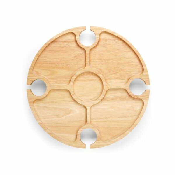 Snacktablett Livoo MES150 rund aus Holz