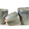 NEVA MARBLE Blumentopf Set Marmor – 3 Elegante Übertöpfe