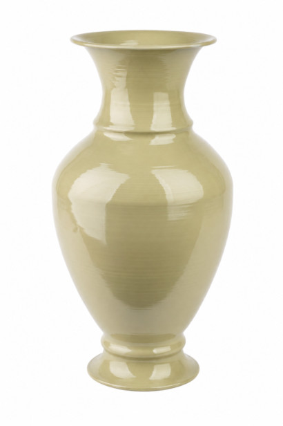 1022371111 Große Metallvase ROGER Salbei – Elegante Bodenvase 41 cm