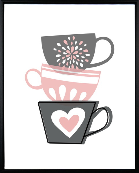 Küchenbild Kaffee Tassen Wandbild modern