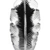 Silberne Blattvase Leaf – Elegante Keramikvase im modernen Design