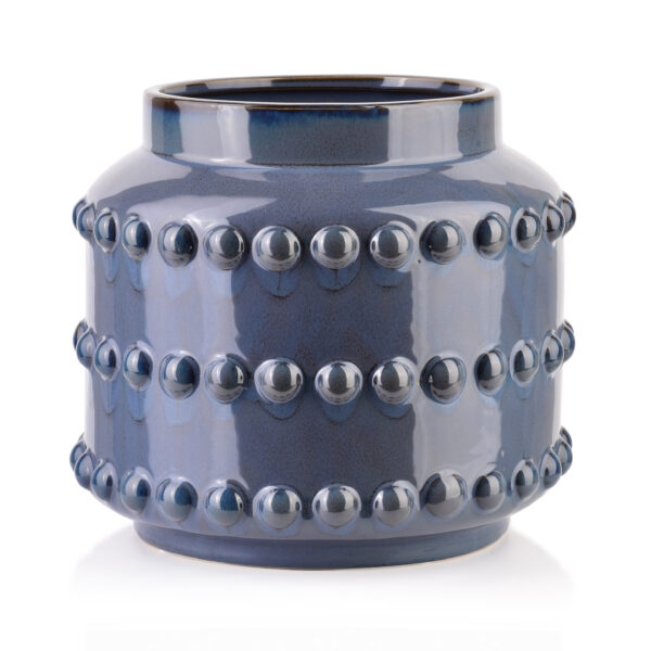 Blaue Dekovase Migliore – Exklusive Keramikvase mit elegantem Design