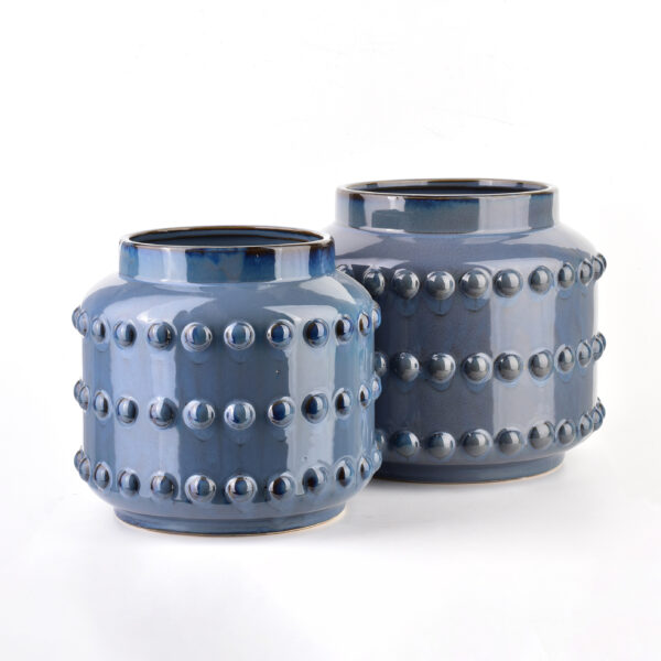 Blaue Dekovase Migliore – Exklusive Keramikvase mit elegantem Design
