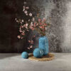 Blaue Keramikvase Yarine – Elegante Dekovase im modernen Stil