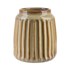 Keramik Übertopf ARINA Beige – Elegante moderne Pflanzvase