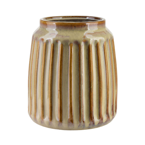Keramik Übertopf ARINA Beige – Elegante moderne Pflanzvase
