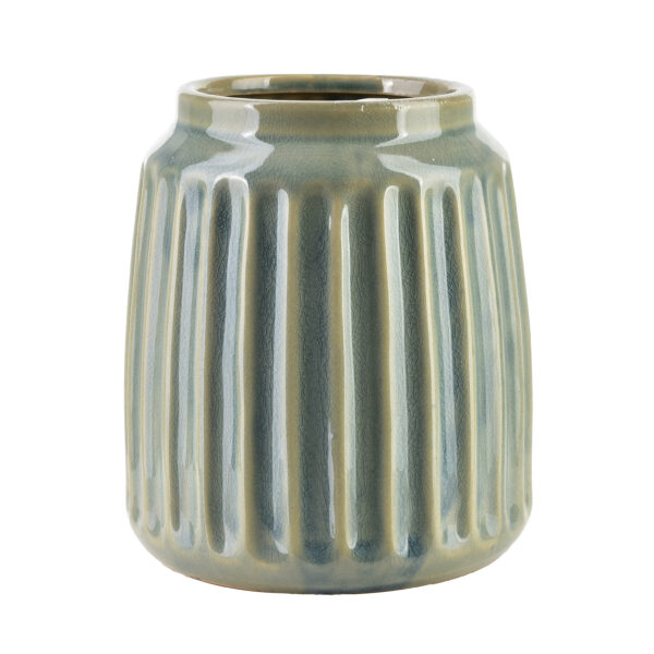 Türkise Dekovase Arina – Elegante Keramikvase im modernen Stil