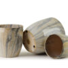 NEVA MARBLE Blumentopf Set Gold Beige – 3 Elegante Übertöpfe