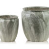 NEVA MARBLE Blumentopf Set Keramik – 2 Elegante Übertöpfe