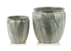 NEVA MARBLE Blumentopf Set Keramik – 2 Elegante Übertöpfe