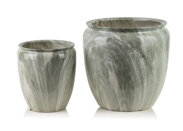 NEVA MARBLE Blumentopf Set Keramik – 2 Elegante Übertöpfe