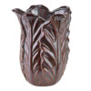Keramik Vase Violett LETTU – Deko Vase mit Blattdesign