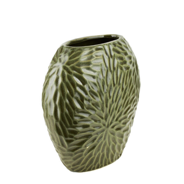 Keramik Vase YARINE Grün – Elegante Moderne Vase
