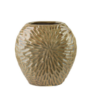Keramik Vase Beige Struktur – Elegante Vase YARINE