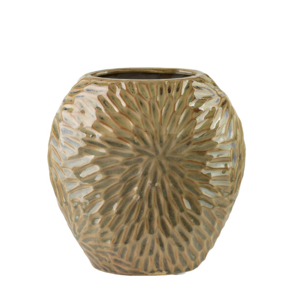 Keramik Vase Beige Struktur – Elegante Vase YARINE