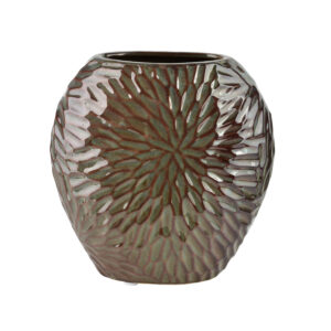 Keramik Vase YARINE Violett Modern 20cm – Stilvolle Dekovase
