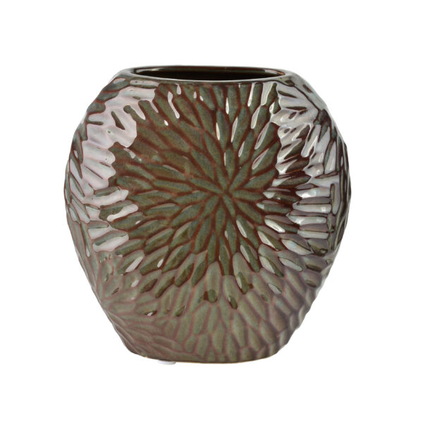 Keramik Vase YARINE Violett Modern 20cm – Stilvolle Dekovase