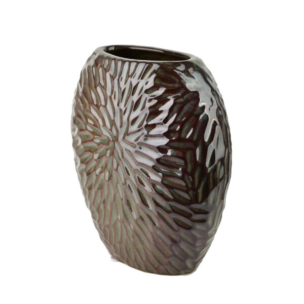 Keramik Vase YARINE Violett Modern 20cm – Stilvolle Dekovase