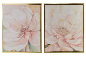 Wandbilder Set Blumen rosa 2er INGA Deko modern